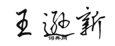 骆恒光王逊新行书个性签名怎么写
