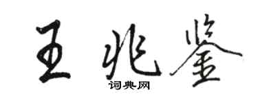 骆恒光王兆鉴行书个性签名怎么写