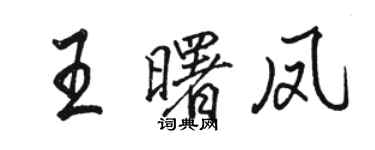 骆恒光王曙凤行书个性签名怎么写