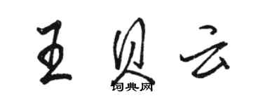 骆恒光王贝云行书个性签名怎么写