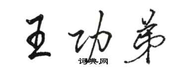 骆恒光王功弟行书个性签名怎么写