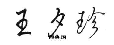 骆恒光王夕珍行书个性签名怎么写