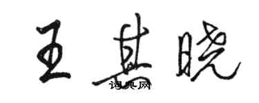 骆恒光王其晓行书个性签名怎么写