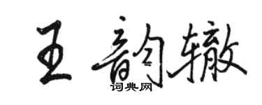 骆恒光王韵辙行书个性签名怎么写