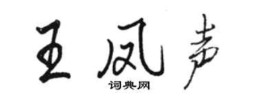 骆恒光王凤声行书个性签名怎么写