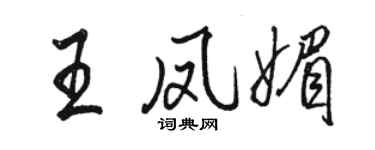 骆恒光王凤媚行书个性签名怎么写