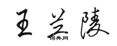 骆恒光王兰陵行书个性签名怎么写