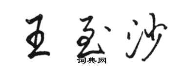 骆恒光王至沙行书个性签名怎么写