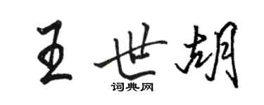骆恒光王世胡行书个性签名怎么写