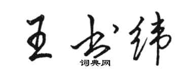 骆恒光王书纬行书个性签名怎么写