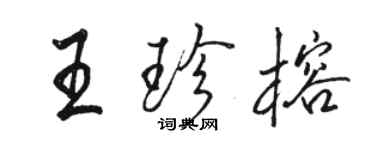 骆恒光王珍榕行书个性签名怎么写