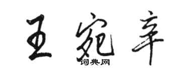 骆恒光王宛辛行书个性签名怎么写