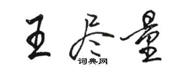 骆恒光王尽量行书个性签名怎么写
