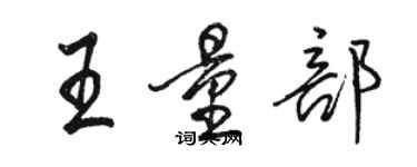 骆恒光王量部行书个性签名怎么写