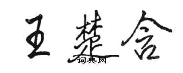 骆恒光王楚含行书个性签名怎么写