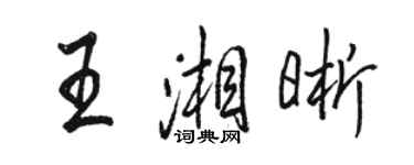 骆恒光王湘晰行书个性签名怎么写
