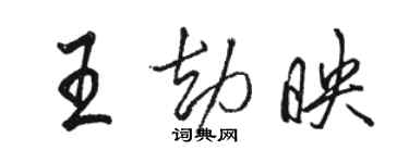 骆恒光王劫映行书个性签名怎么写
