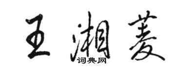 骆恒光王湘菱行书个性签名怎么写