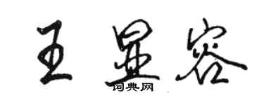骆恒光王显容行书个性签名怎么写
