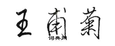 骆恒光王甫菊行书个性签名怎么写