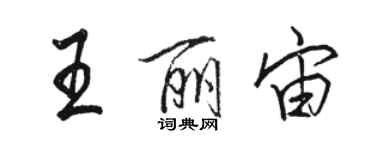 骆恒光王丽宙行书个性签名怎么写