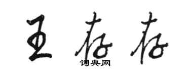 骆恒光王存存行书个性签名怎么写