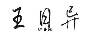 骆恒光王日异行书个性签名怎么写