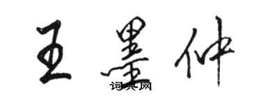 骆恒光王墨仲行书个性签名怎么写