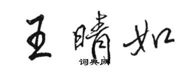 骆恒光王晴如行书个性签名怎么写