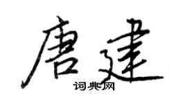 王正良唐建行书个性签名怎么写