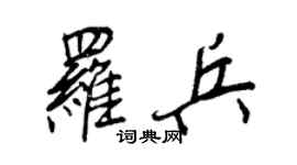 王正良罗兵行书个性签名怎么写