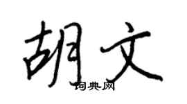 王正良胡文行书个性签名怎么写
