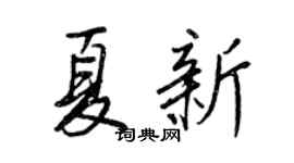 王正良夏新行书个性签名怎么写