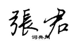 王正良张君行书个性签名怎么写