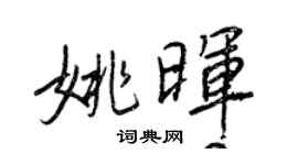 王正良姚晖行书个性签名怎么写