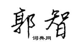 王正良郭智行书个性签名怎么写
