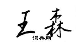 王正良王森行书个性签名怎么写