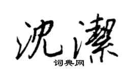 王正良沈洁行书个性签名怎么写