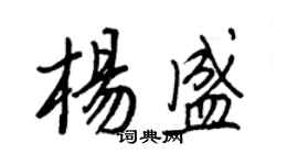 王正良杨盛行书个性签名怎么写