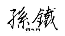 王正良孙铁行书个性签名怎么写