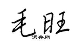 王正良毛旺行书个性签名怎么写