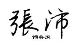 王正良张沛行书个性签名怎么写