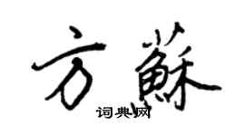 王正良方苏行书个性签名怎么写