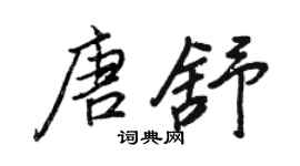 王正良唐舒行书个性签名怎么写