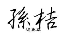王正良孙桔行书个性签名怎么写