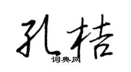 王正良孔桔行书个性签名怎么写