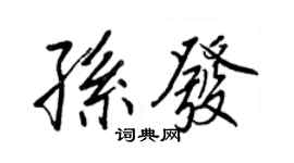 王正良孙发行书个性签名怎么写