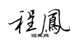 王正良程凤行书个性签名怎么写