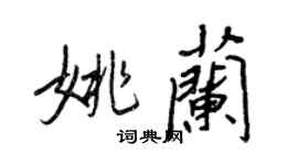 王正良姚兰行书个性签名怎么写