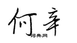王正良何辛行书个性签名怎么写